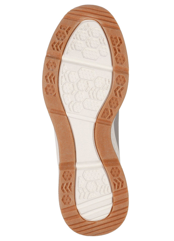 SKECHERS, sportiga damsneakers med snörning TAUPE