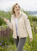 Jacka med trendig laserquiltning 