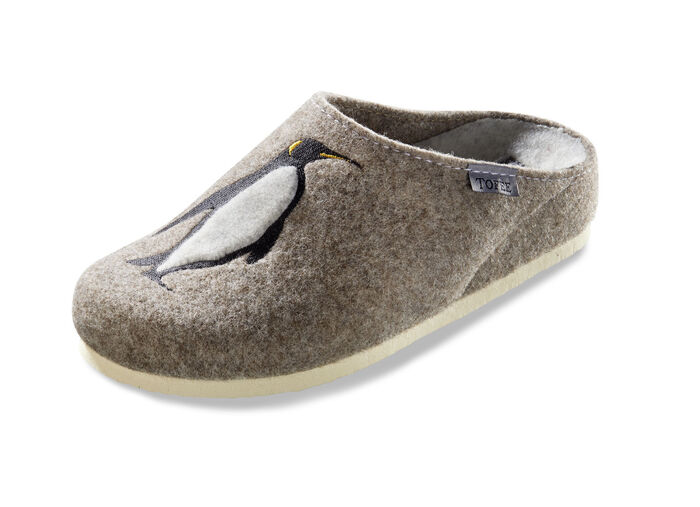 Toffel i ullfilt BEIGE