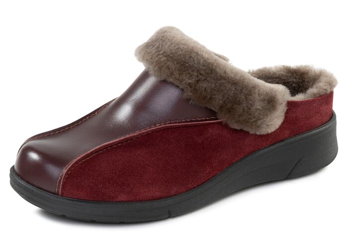 ELENA EDEN, varma tofflor f&ouml;r damer, bredd H, med lammskinn 