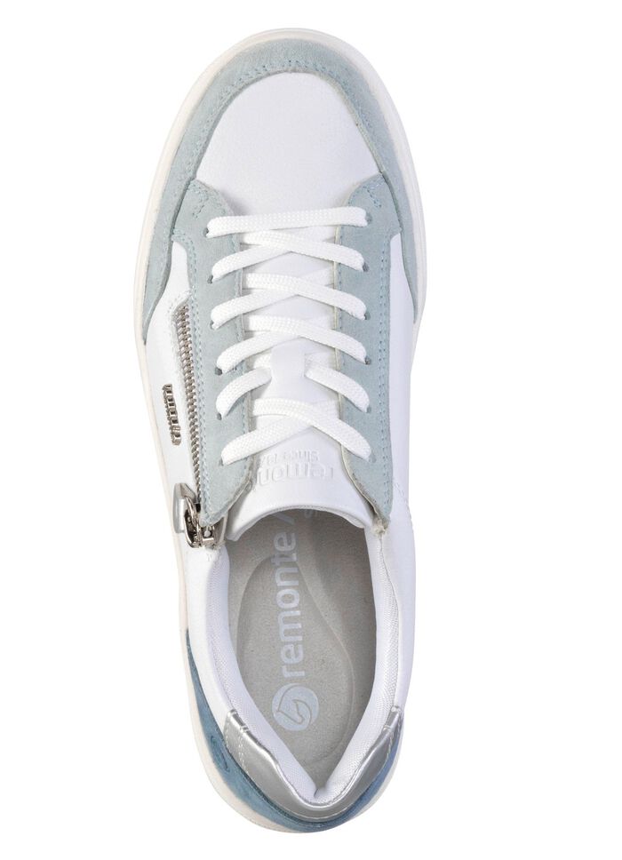 Remonte sneakers gjorda av nappa och mocka med metallic kant 