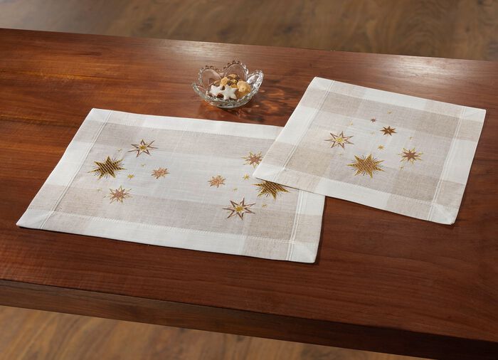 Bords- och rumsdekoration med stj&auml;rndesign 