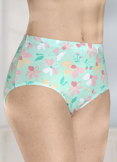 Fyrapack trosor med färgkoordinerad blommig design 