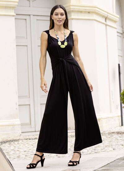 Jumpsuit med påsytt midjebälte i 3 färger, , large