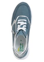 ELENA EDEN, trendiga damsneakers, vidd H, med uttagbar fotb&auml;dd JEANS-SILBER