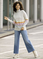 Jeans med trendig benvidd, 