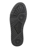 Ranger-sko med sn&ouml;rning av mjukt skrynkligt lackl&auml;der RUBINR&Ouml;D-SVART