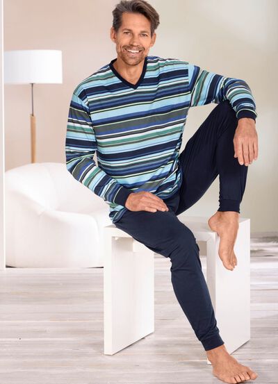 V-ringad pyjamas med manschetter 