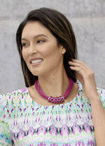 Flerradigt rosa halsband 