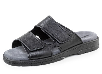 Bekväma herrslippers, bredd K, med kardborreband 