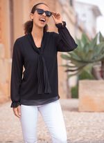 Tunika med knytband SVART