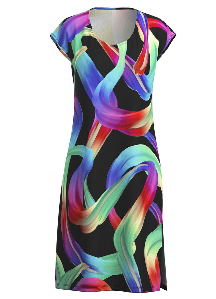 Kl&auml;nning med briljant f&auml;rgtryck design 