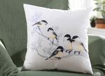 Kuddfodral med f&aring;gelmotiv 