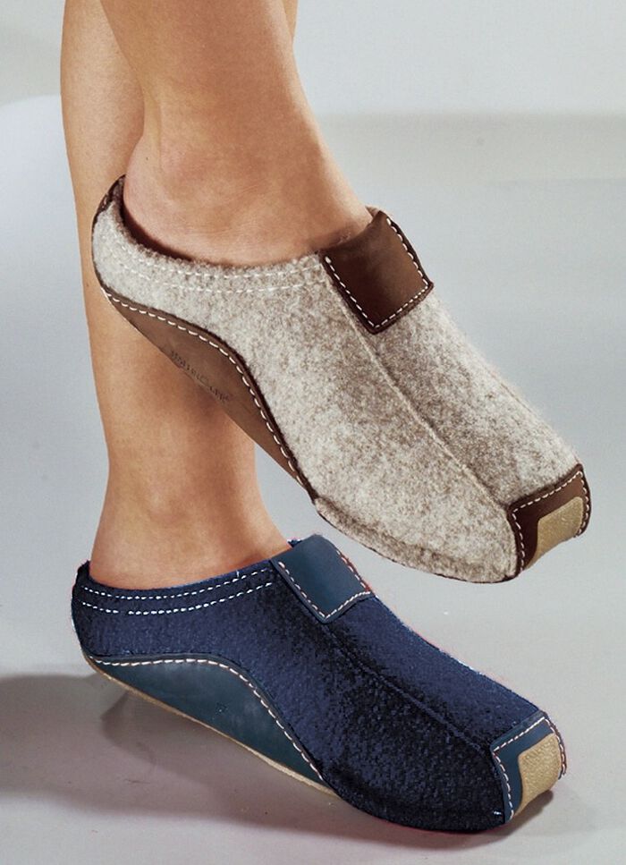 HAFLINGER tofflor, ullfleecetyg MARIN