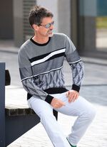 Tr&ouml;ja med rund hals SVARTVITT