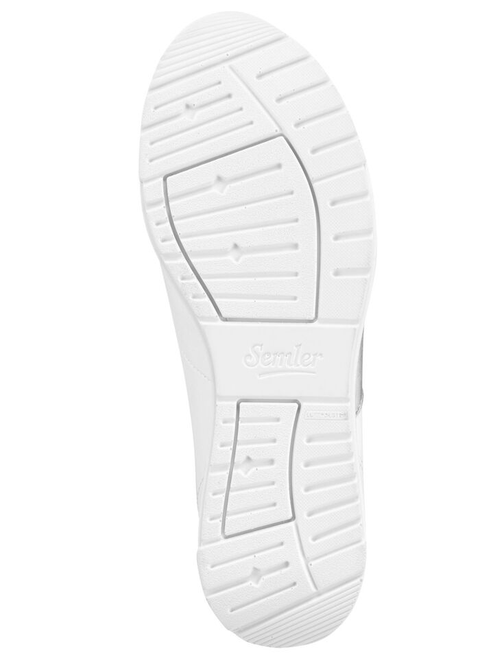 ELENA EDEN sneakers av nappal&auml;der VIT-SILVER