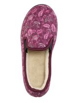 Varma damtofflor, bredd H, med ull BORDEAUX