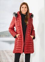 Kort kappa i 2 färger GRANAT RÖD