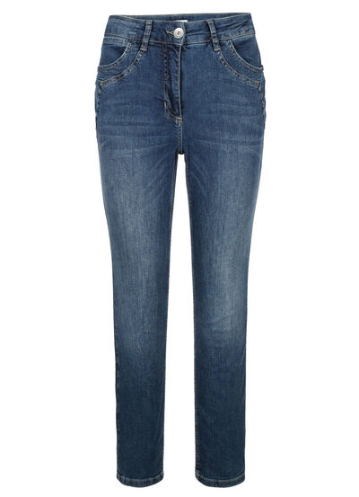 Jeans med trendig tvätt 