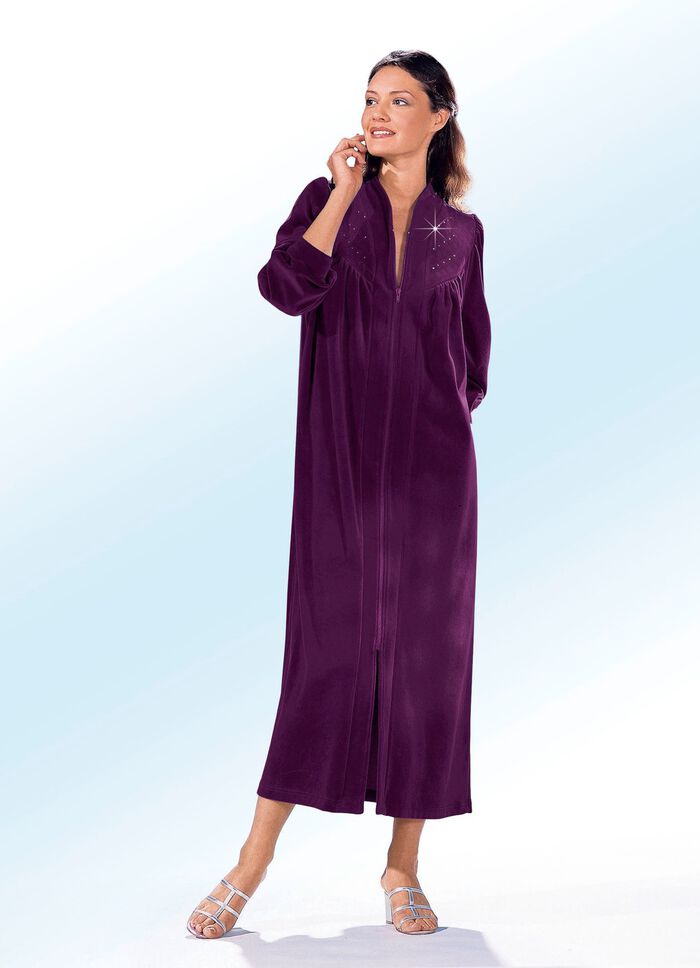 Husrock med strassdekoration AUBERGINE