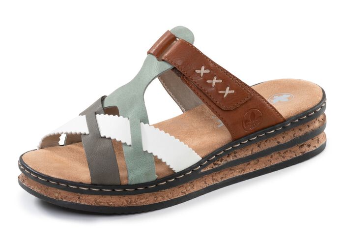 Rieker, l&auml;tta damslippers, med kardborrekn&auml;ppning 