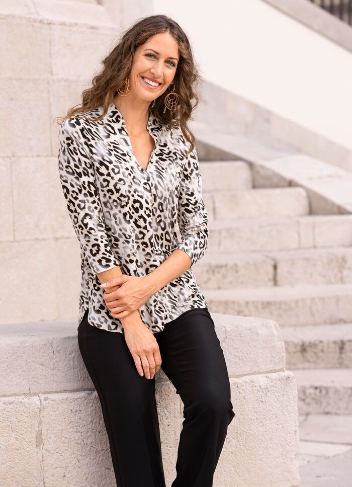 skjorttunika med st&aring;krage 