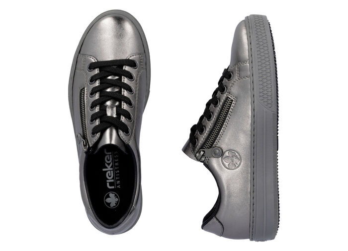 Rieker, trendiga damsneakers med dragkedja, 