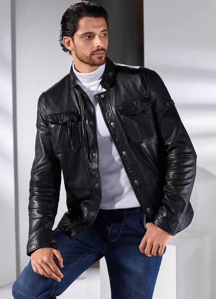 Kort skinnjacka fr&aring;n &ldquo;Cabrini&rdquo; 