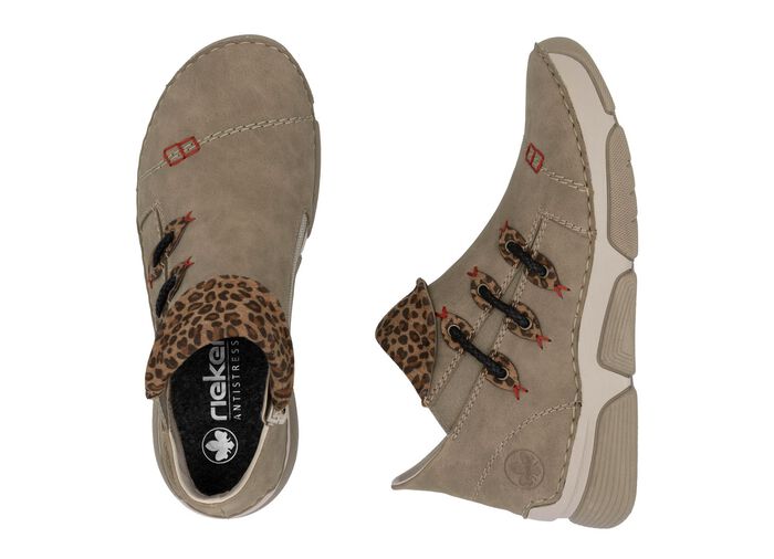 Rieker, trendiga damst&ouml;vlar, vinterskor, med dragkedja TAUPE-BRUN