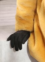 Handske med eleganta, gnistrande glitterapplikationer SVART