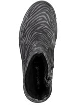 Waldläufer stövletter med zebradesign SVART-GRÅ
