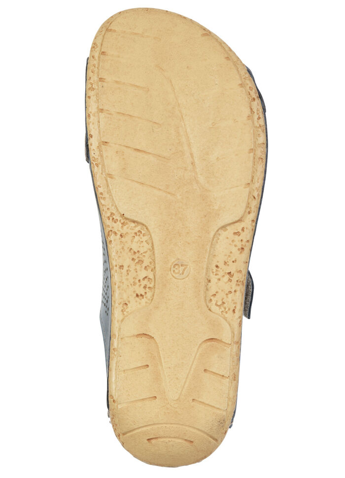 Gemini, sommarmulor för kvinnor, vidd G, tillverkade av läder JEANS