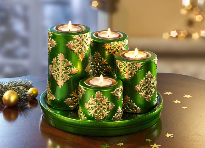 Adventsv&auml;rmeljush&aring;llare av keramik 