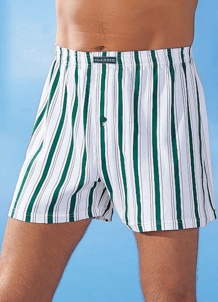 Fyrpack boxershorts, flerf&auml;rgade randiga 