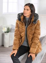 Dunjacka med avtagbar huva 