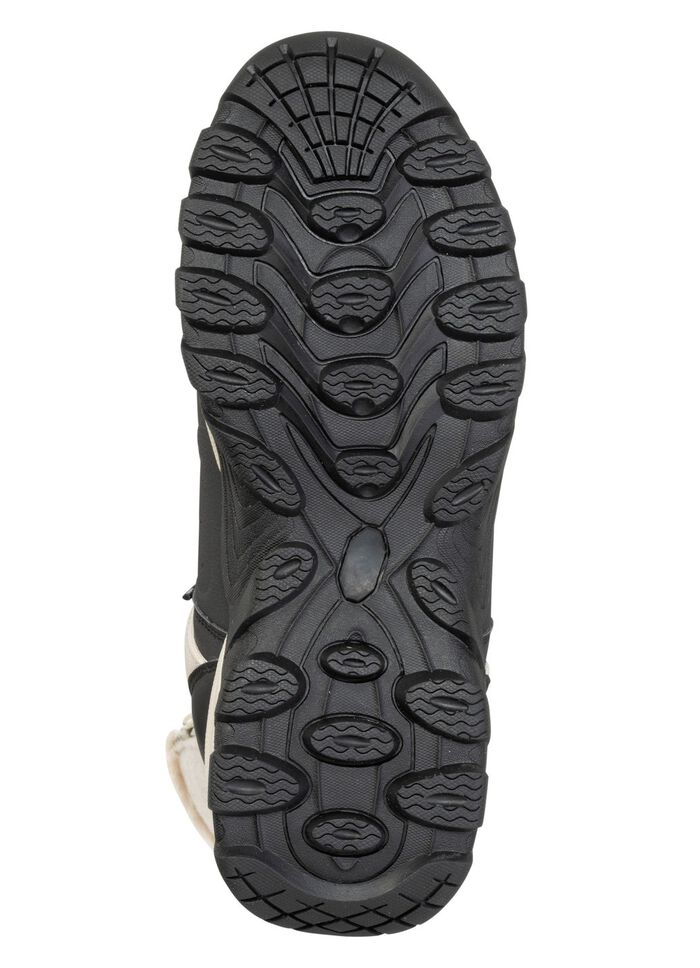 Fodrade damst&ouml;vlar, vinterskor, med dragkedja ECRU-SVART