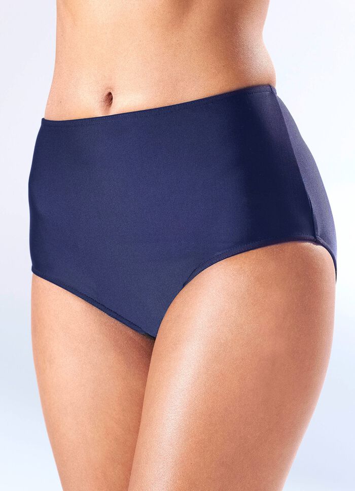 Tv&aring; paket bikinitrosor, i h&ouml;gre snitt, med ett formande foder framtill 