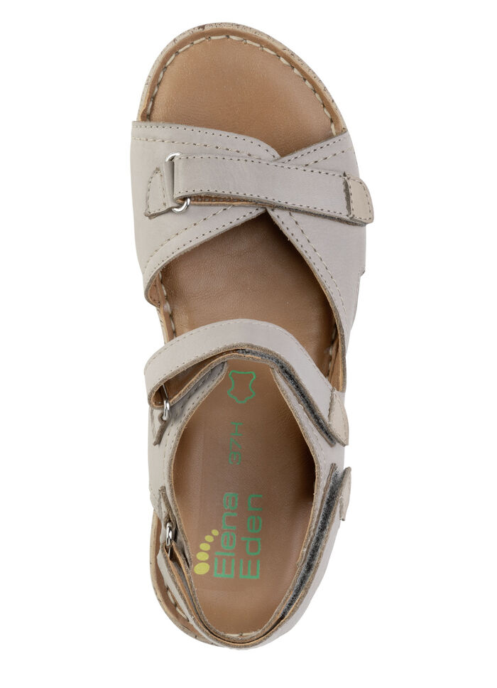 ELENA EDEN sandal med kontrasterande detaljer TAUPE