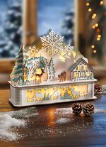 Upplyst tr&auml;dekoration 