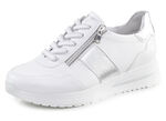 ELENA EDEN sneakers av nappaläder VIT-SILVER