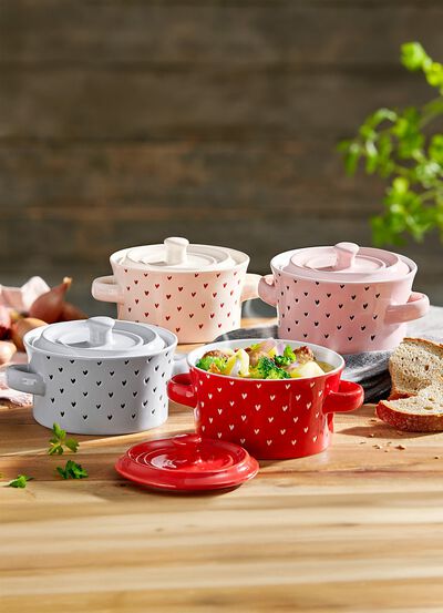 Gourmetgrytor, 4 st, gjorda av brands&auml;ker keramik 