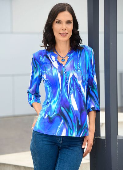 Skjorttunika med snygg passpoal 