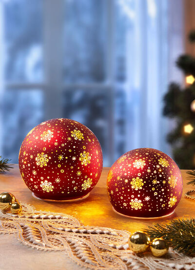 Upplysta bollar, set om 2 