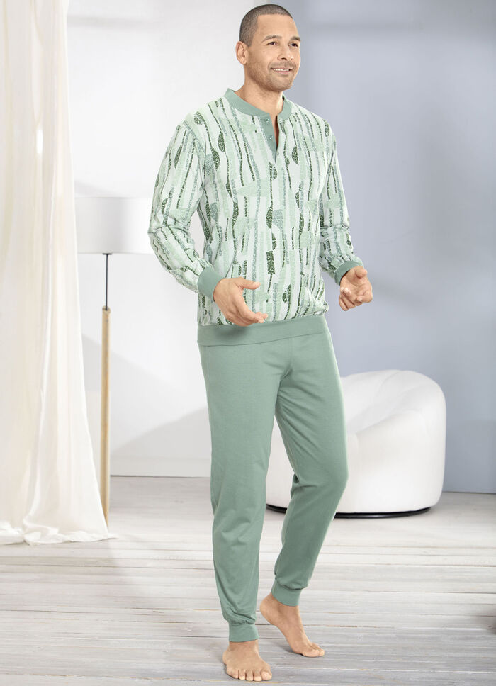 Pyjamas med knappslå och muddar, 