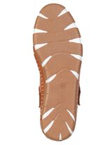 Tvilling, bekv&auml;ma damtofflor, bredd G, med avtagbar fotb&auml;dd COGNAC