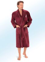 Morgonrock med ankarbroderi BORDEAUX