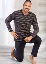 V-ringad pyjamas med &ouml;ppna manschetter 