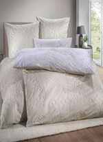 Vändbart sängklädesset tillverkat av 100 % bomull BEIGE