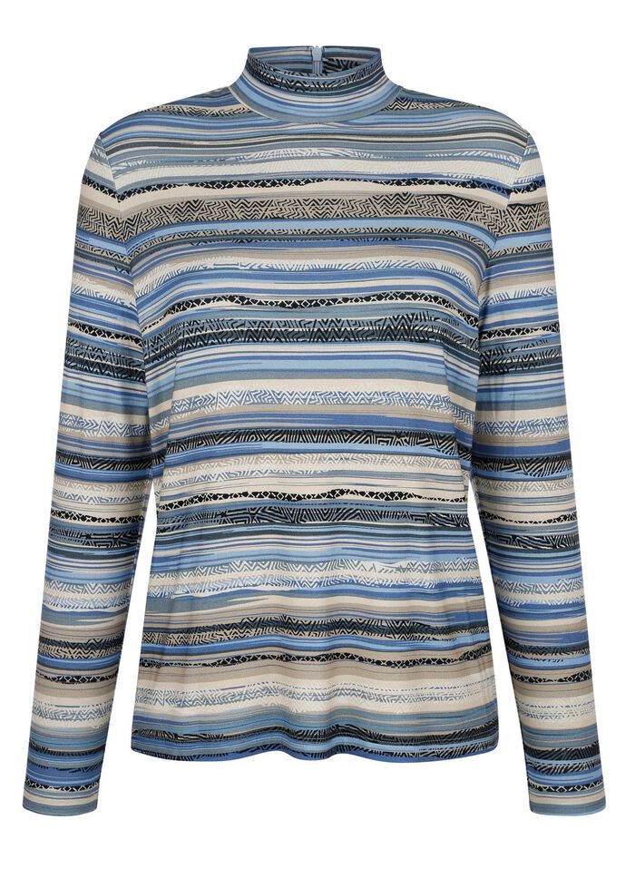 Skjorta med kort dragkedja 