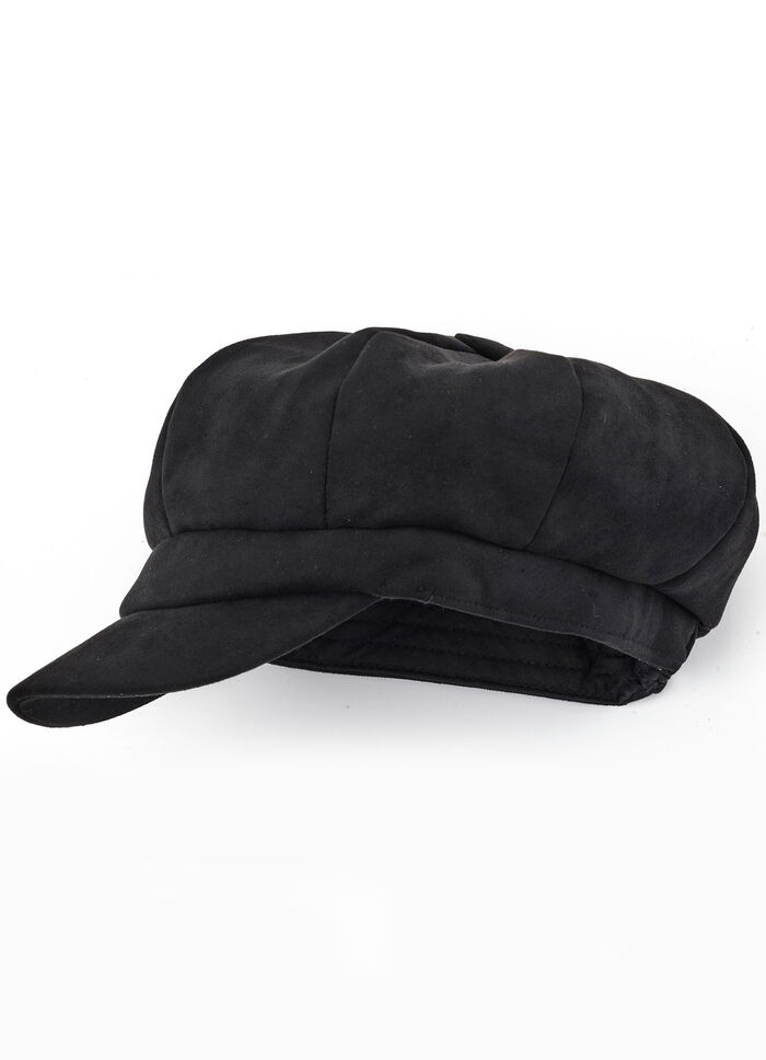 Elegant damkeps med resår baktill SVART